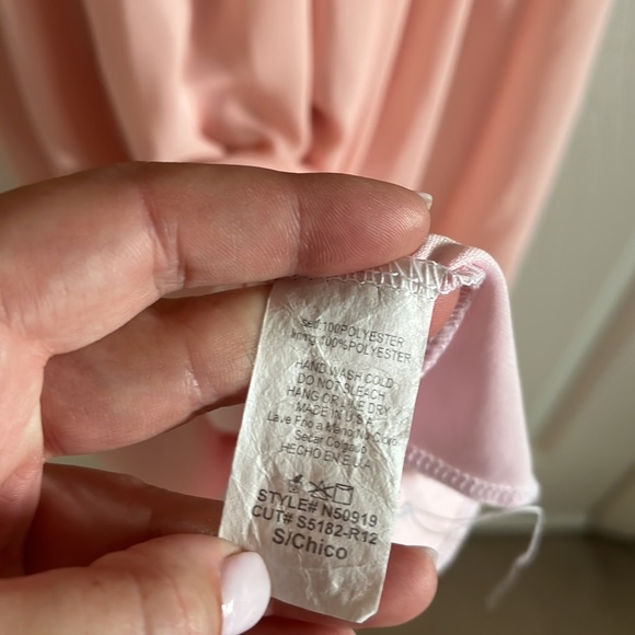 PinkBlush Pink Maxi Dress Semi Sheer Lined Dress Size Small - Picture 9 of 9
